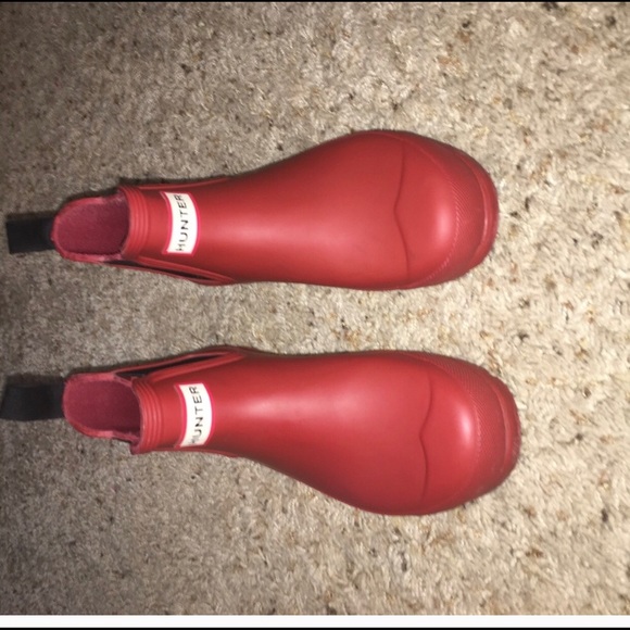 red ankle hunter boots